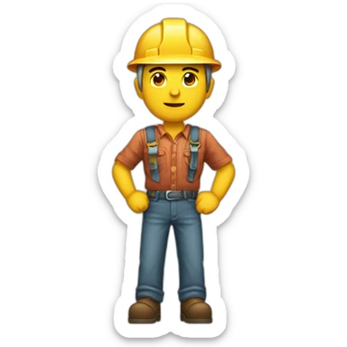 Retro escavadora sticker