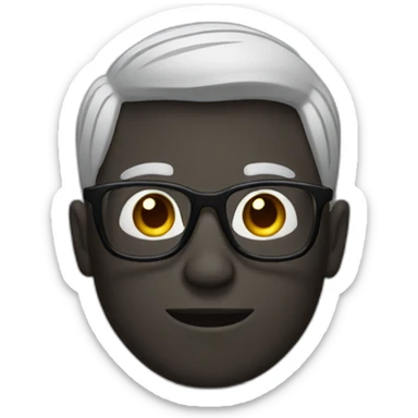 Dark guy with specs sticker