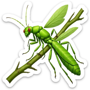 Leaf Insect colored sticker