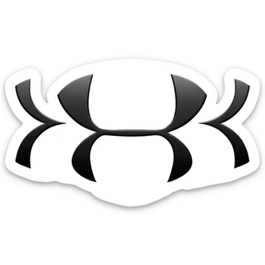 Under armour black logo sticker