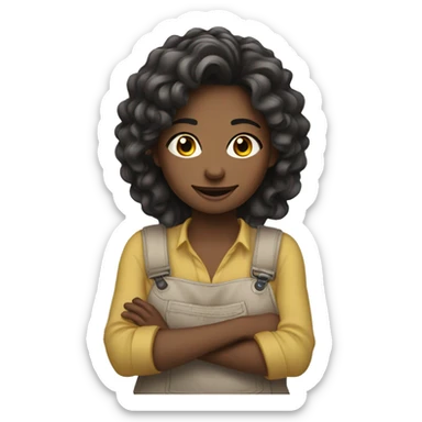 Create an emoji of a girl doing something fun or interesting! sticker