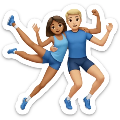 Woman's legs spread wide while man fucks her deep sticker