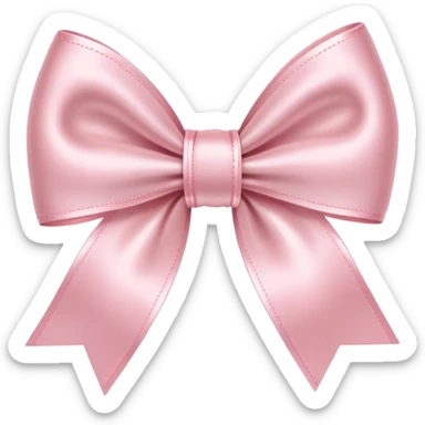 Light pink satin bow sticker