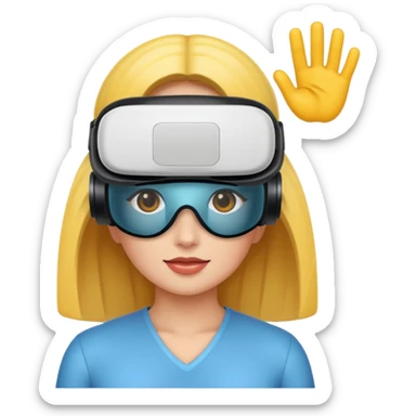 VR wearing woman sticker
