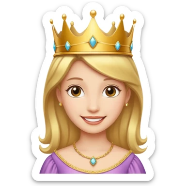 princess with small crown sticker