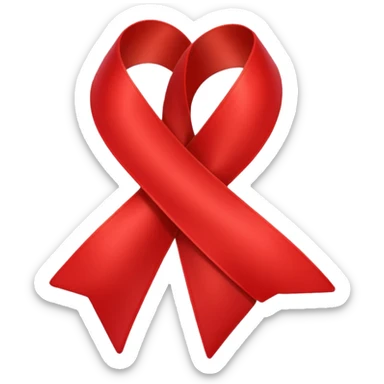 Red ribbon sticker