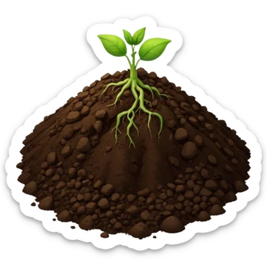 soil emoji with sprout  sticker