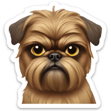 Grumpy brussels griffon  sticker