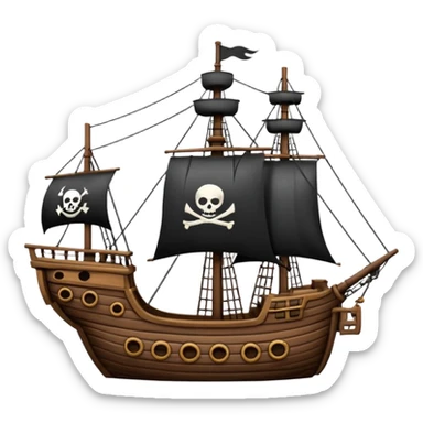 Crea un emoji di un timone di una nave pirata sticker
