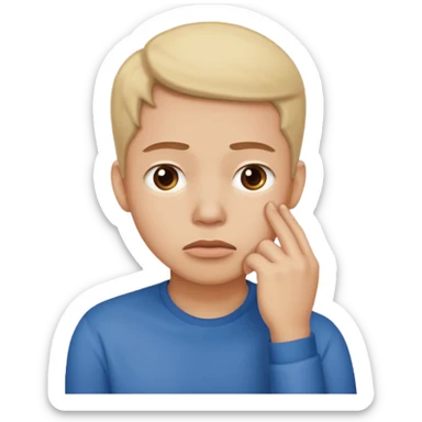 A person worried about money. sticker