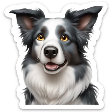 Border collie bleu merle yeux verront sticker