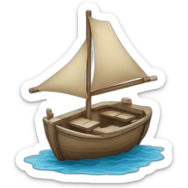 Un marteau sur un Bâteau sticker