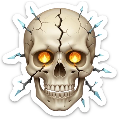 Skull mind blown sticker