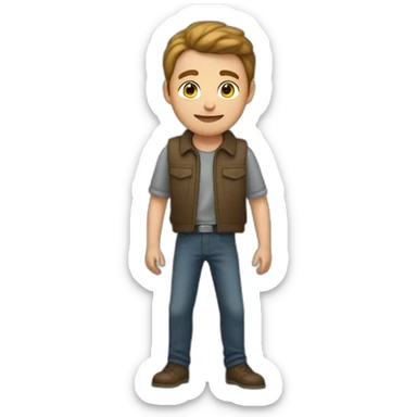 Un jeune homme qui saute une barrières sticker