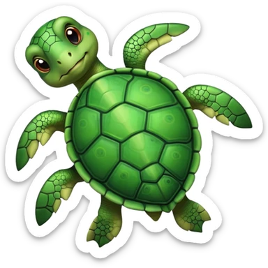 turtle with bows sticker