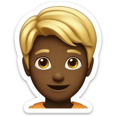 Boy with feeling lovely  sticker