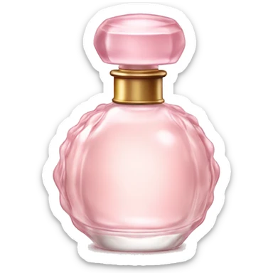 Delicate vintage light pink perfume bottle sticker