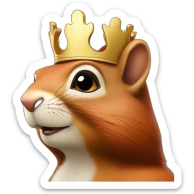 royal squirrel queen sticker