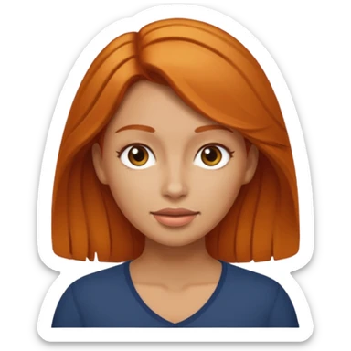 light tanned ginger haired women sticker