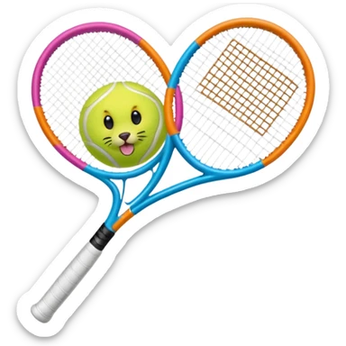 Tennis-Racket Animals sticker