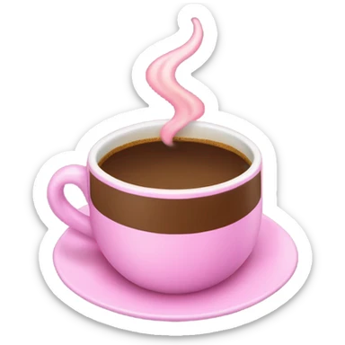 Taza de café cón un moño rosado sticker