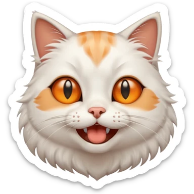 funny cat cry and laugh at the same time sticker
