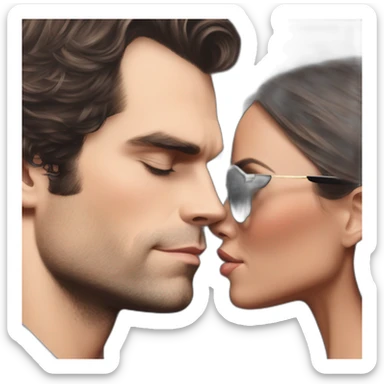 Henry cavill kissing victoria beckham sticker