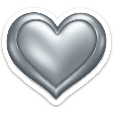 Silver heart sticker