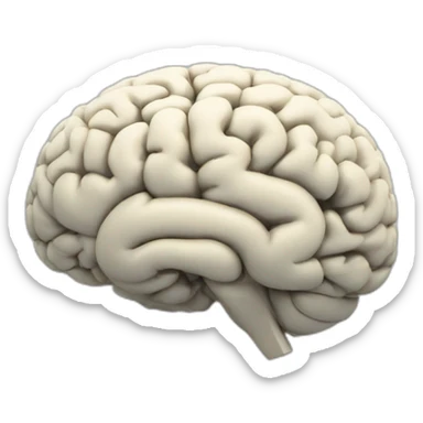 brain with addiction to ideas sticker