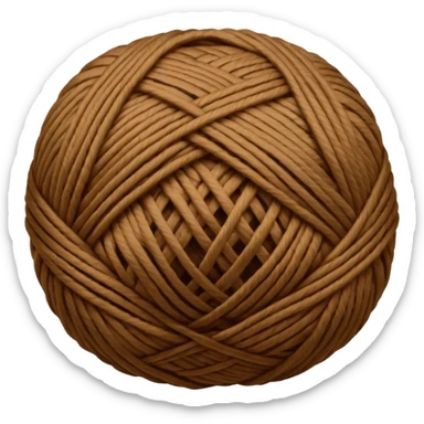 brown yarn  sticker