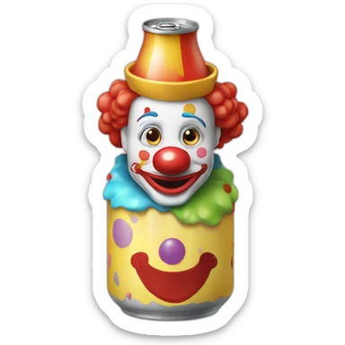 clown in a bidon sticker