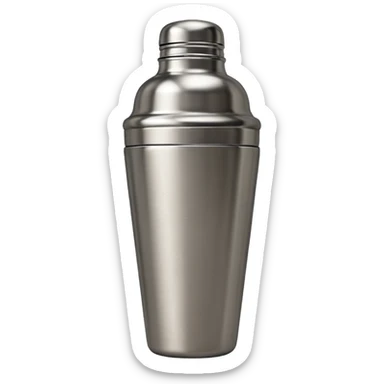 A boston cocktail shaker in ios emoji style sticker