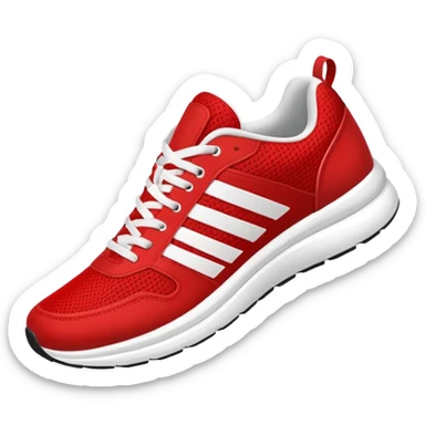 fast shoes, red and white sticker