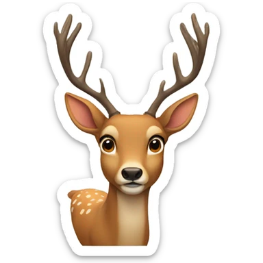 Deer with no mouth  sticker