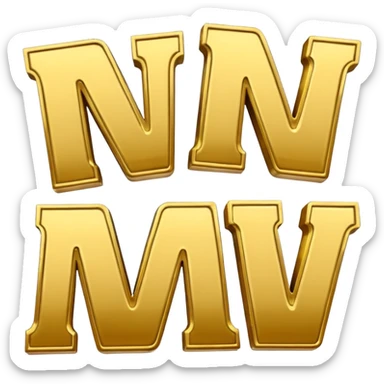 emoji of text "NEW" in times new roman font sticker