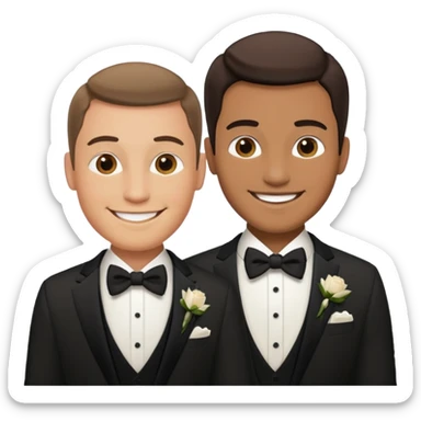 Wedding two men sticker