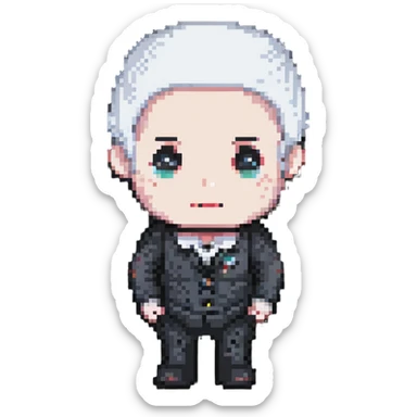 person with white skin tone thinking sticker