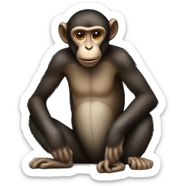 Monkey with no money sticker