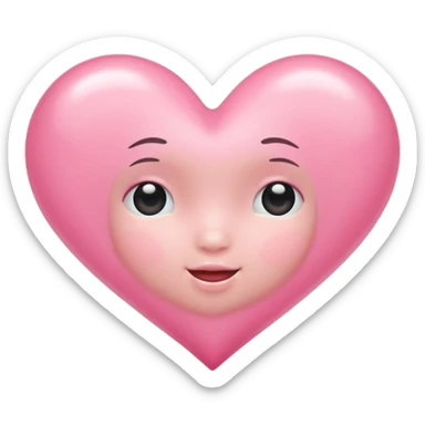Baby pink heart sticker