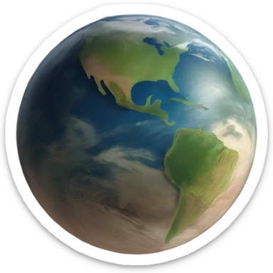 Realistic planet earth  sticker
