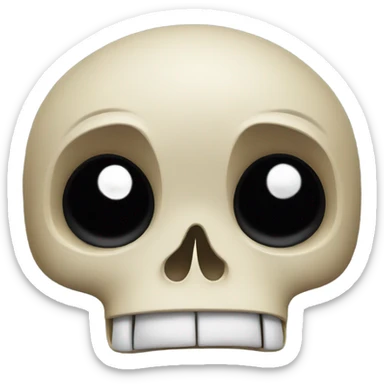 A shocked skull sticker