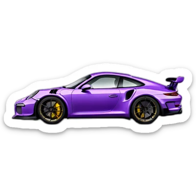 porsche 911 gt3 rs violette sticker