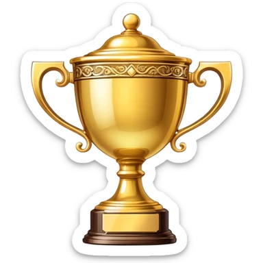 trophy cup with gold handles sticker