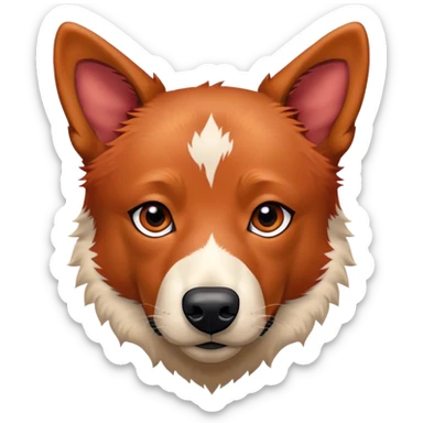 Adult lean Red heeler face and shoulders sticker
