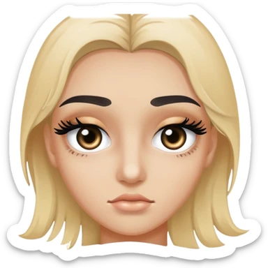 Smudged mascara eyes sticker