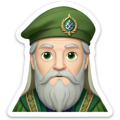 Dumbledore green scotland Tam o'shanter cap with decoration pattern sticker