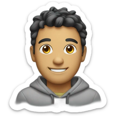 a smiling hoody sticker