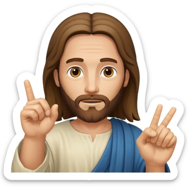 jesus pointing toward you with finger sticker