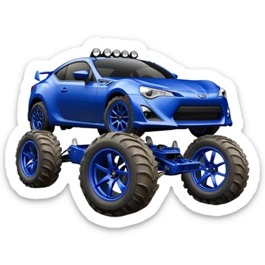 Ultramarine 2013 Off road on silver metallic rims monster scion fr-s  sticker