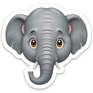 care de elefante llorando sticker